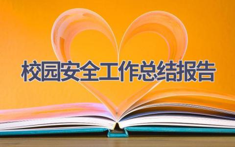 校园安全工作总结报告范文(18篇）