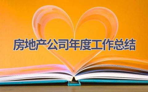 2023年房地产公司年度工作总结范文(8篇）