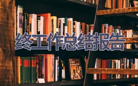 2023年终工作总结报告范文(9篇）