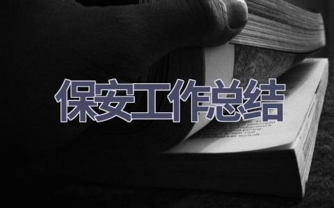 保安工作总结范文(18篇）