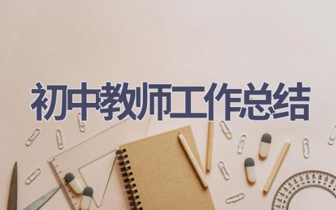 初中教师工作总结范文(19篇）