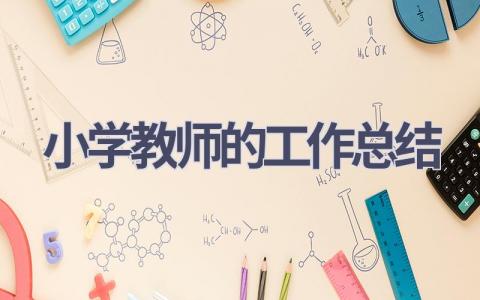 小学教师的工作总结范文(17篇）