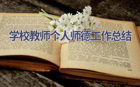 学校教师个人师德工作总结范文(11篇）