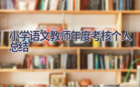 小学语文教师年度考核个人总结范文(14篇）