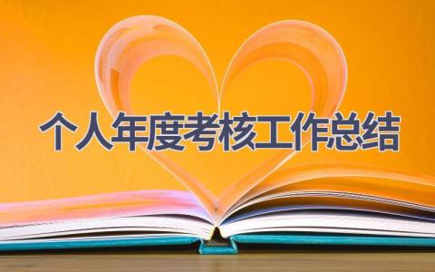 个人年度考核工作总结范文(21篇）