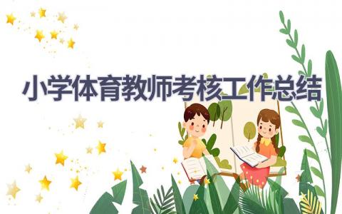 小学体育教师考核工作总结范文(18篇）
