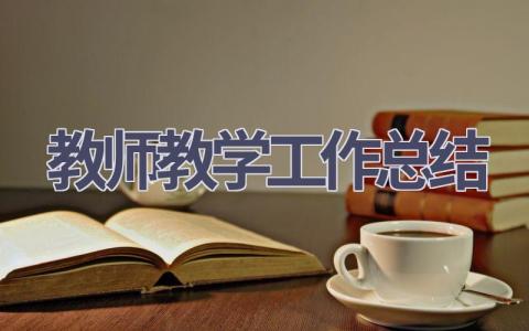 教师教学工作总结范文(20篇）