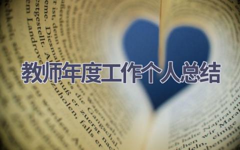 教师年度工作个人总结范文(19篇）
