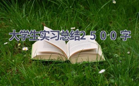 大学生实习总结2500字范文(10篇）