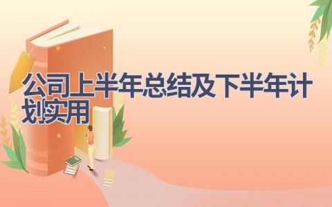 公司上半年总结及下半年计划实用范文(21篇）