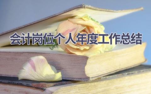 会计岗位个人年度工作总结范文(6篇）