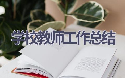 学校教师工作总结范文(15篇）