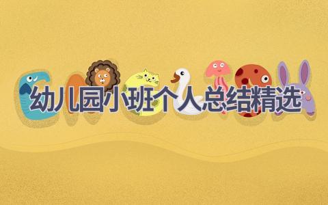 幼儿园小班个人总结精选范文(21篇）