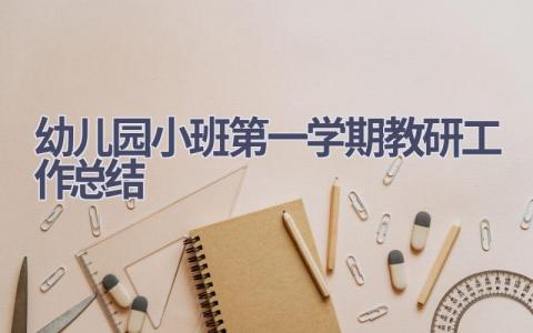 幼儿园小班第一学期教研工作总结范文(8篇）