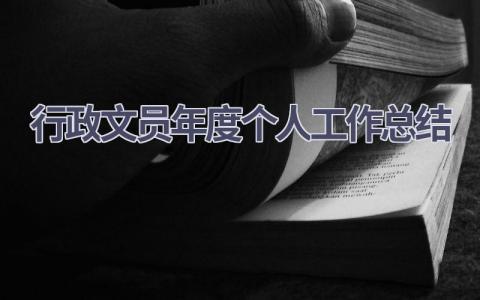 行政文员年度个人工作总结(14篇）