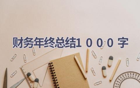 财务年终总结1000字(21篇）