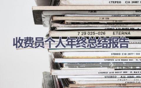 收费员个人年终总结报告(8篇）