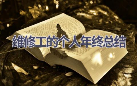 维修工的个人年终总结(17篇）