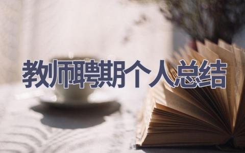 2023教师聘期个人总结(6篇）