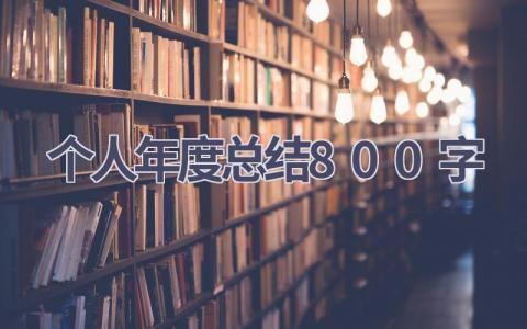 个人年度总结800字(12篇）