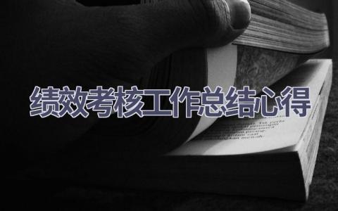 绩效考核工作总结心得(13篇）