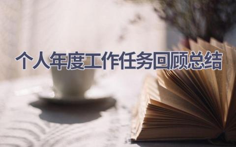 个人年度工作任务回顾总结(6篇）