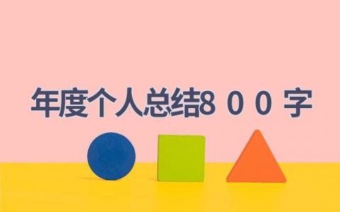 年度2023个人总结800字(6篇）