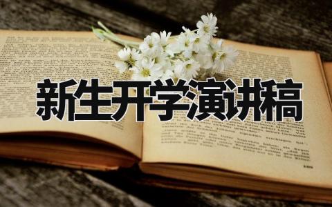 新生开学演讲稿 面对新生怎么进行第一次讲话 (5篇）