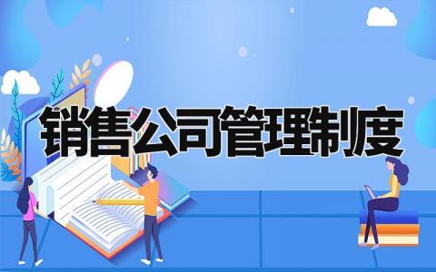 销售公司管理制度 销售公司管理实施细则 (9篇）