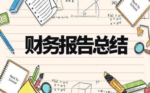 财务报告总结范文 财务报告总结与建议