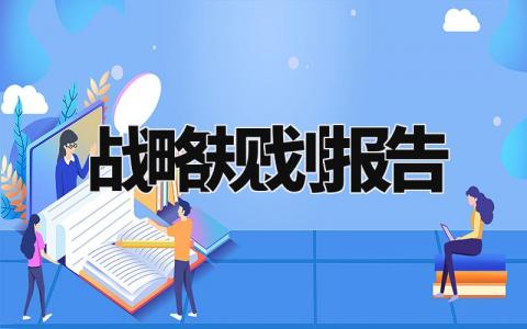 战略规划报告怎么写 战略规划报告模板范文