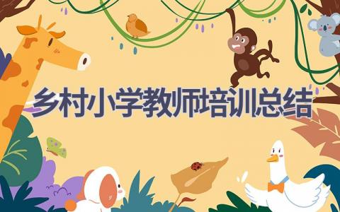 乡村小学教师培训总结(11篇）