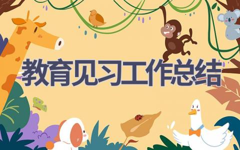 教育见习工作总结(17篇）