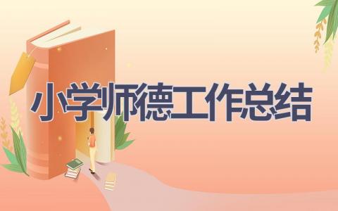 小学师德工作总结(17篇）