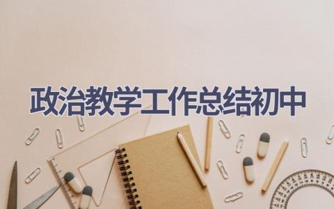 政治教学工作总结初中(18篇）