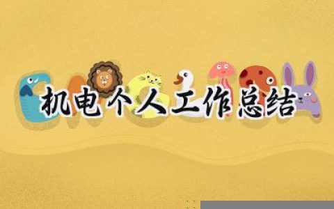 机电个人工作总结(19篇）