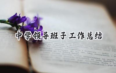 中学领导班子工作总结(11篇）