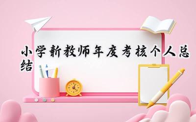 小学新教师年度考核个人总结(19篇）