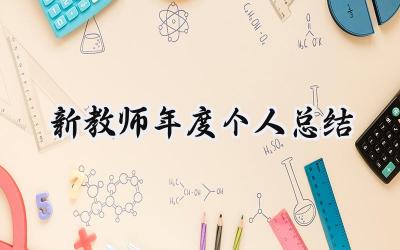 新教师年度个人总结(15篇）
