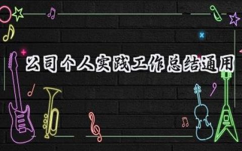 公司个人实践工作总结通用(10篇）