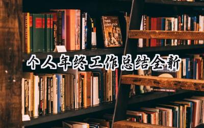 个人年终工作总结全新(10篇）