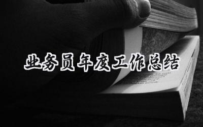 业务员年度工作总结(14篇）