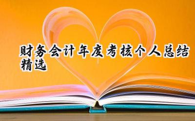 财务会计年度考核个人总结精选(10篇）