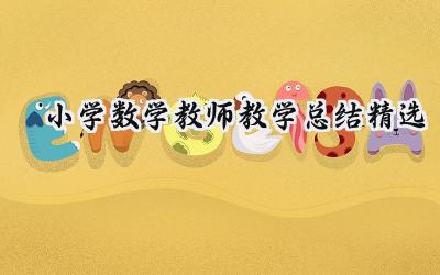 小学数学教师教学总结精选(10篇）