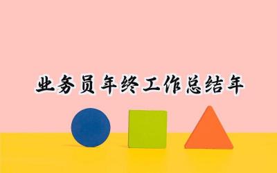 业务员年终工作总结2024年(15篇）