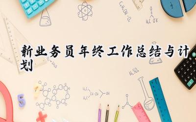 新业务员年终工作总结与计划(16篇）