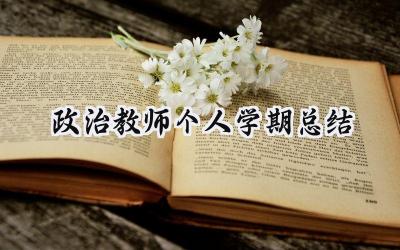 政治教师个人学期总结(8篇）