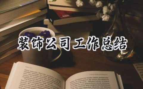 装饰公司工作总结(15篇）