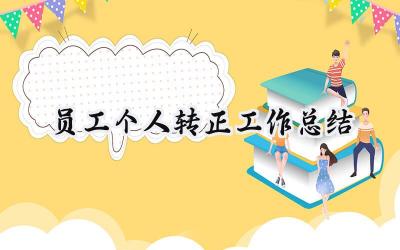 员工个人转正工作总结(15篇）