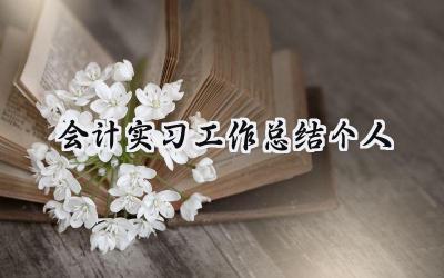 会计实习工作总结个人(10篇）